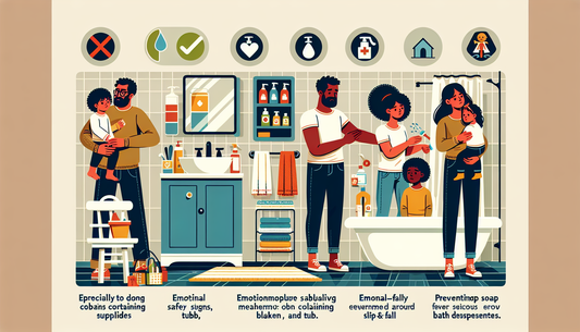 Family practicing bathroom water safety