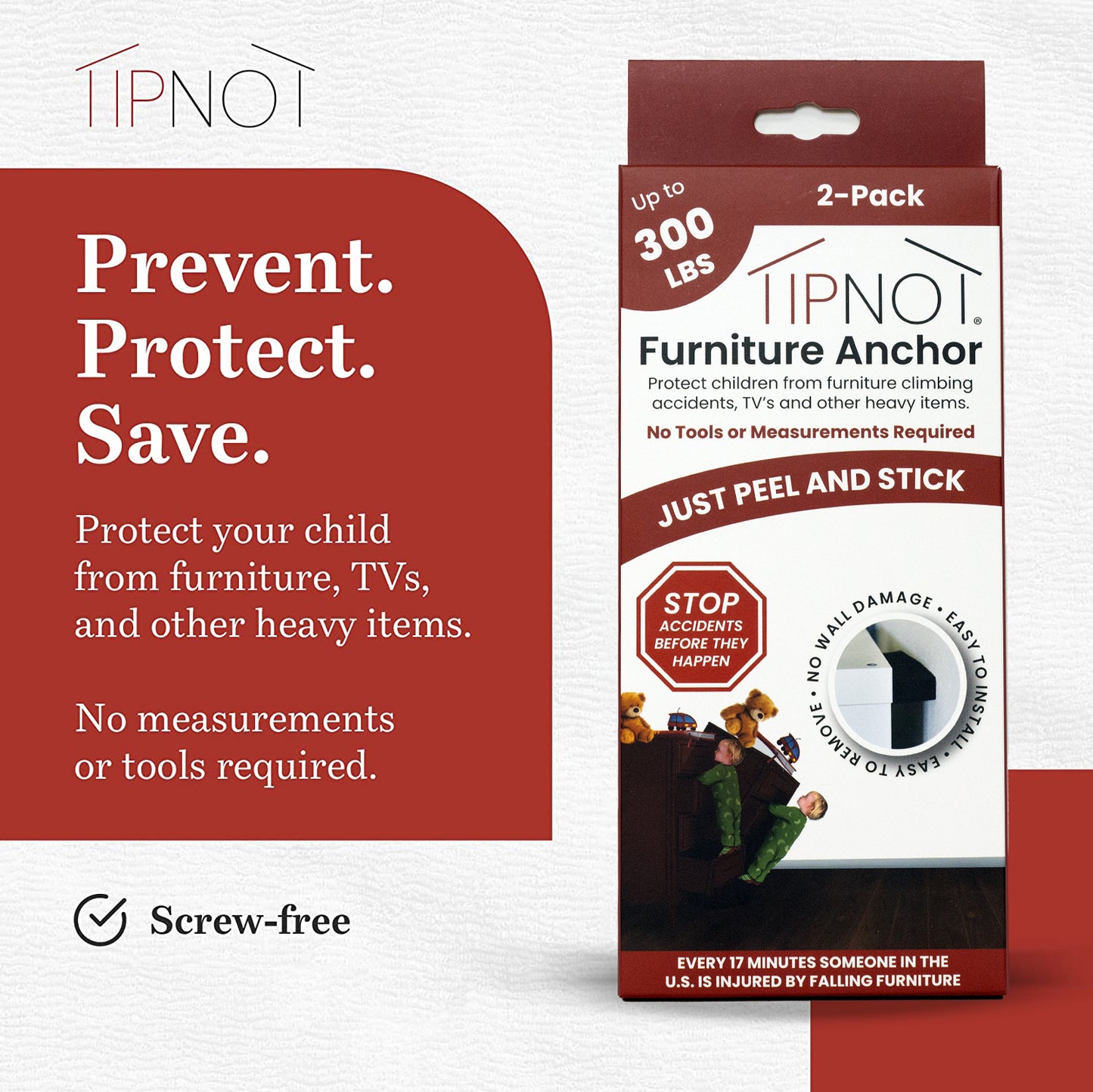 
                  
                    TipNot Furniture Anchor 2-Pack
                  
                