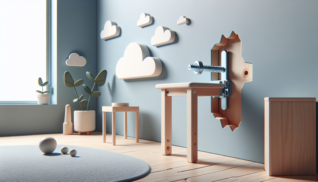 Secure furniture with TipNot anchor in a child-proofed room